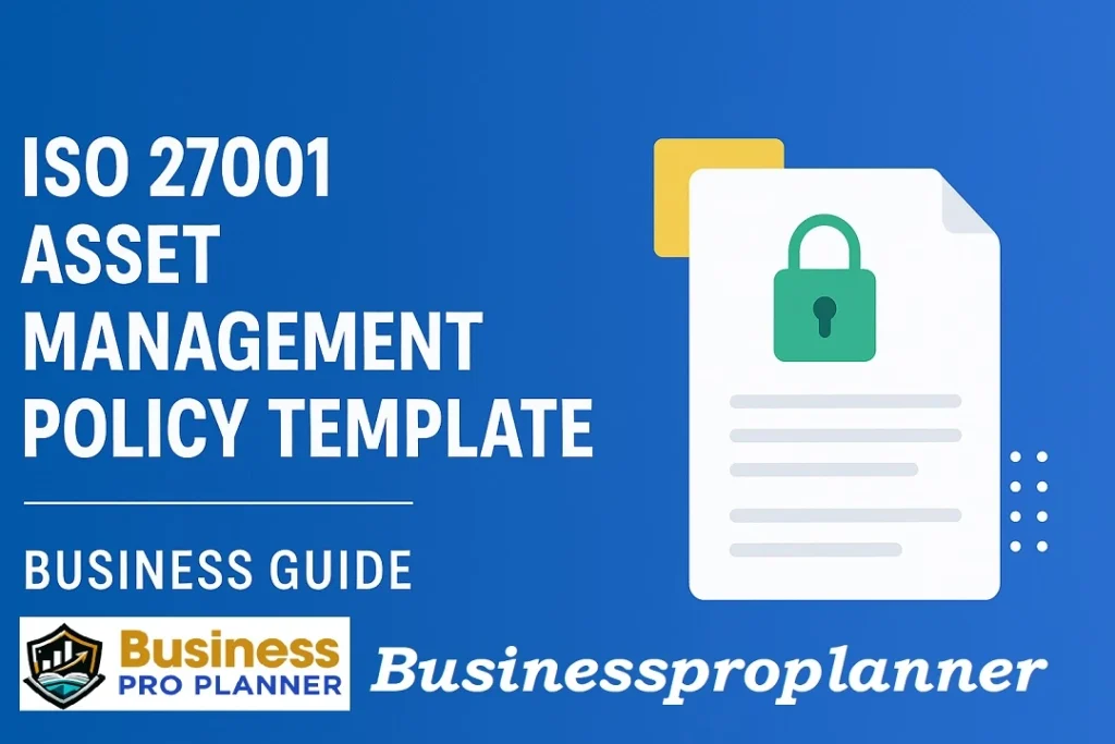 ISO 27001 Asset Management Policy