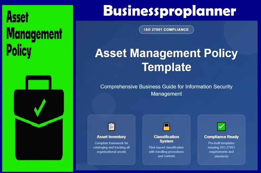 ISO 27001 Asset Management Policy Template